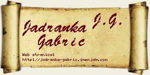 Jadranka Gabrić vizit kartica